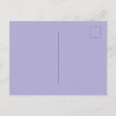 バプテスラベンダーバイオレットフローラユーカリ インビテーションポストカード (裏面)