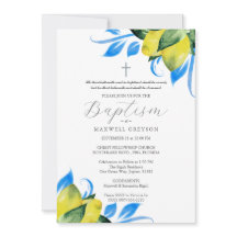 バプテスレモンの葉の宗教的な青イタリアン色