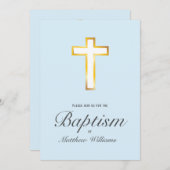 バプテモダンィス式フェイク金箔クロス 招待状 (正面/裏面)