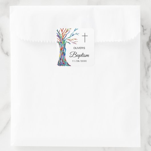 バプテモダンィス《キリスト教》洗礼式や命名式 スクエアシール (バッグ)