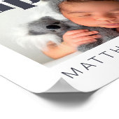 バプテモダンスはっきりしたシンプルの写真ありがとう ポスター (角)