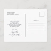 バプテモダンスはっきりしたシンプルの写真ありがとう 案内ポストカード (裏面)