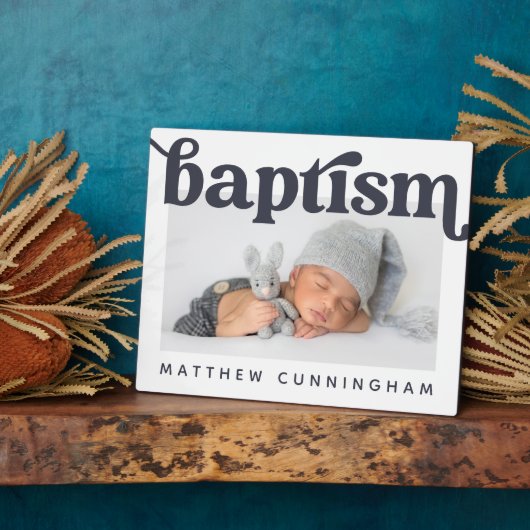 バプテモダンスはっきりしたシンプルカスタム写真 フォトプラーク (側面)