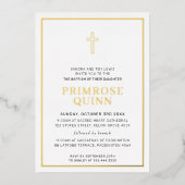 バプテモダンスミニマルク縁どク 箔招待状 (正面)