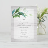 バプテユニークス招待状素朴緑 招待状 (スタンド正面)