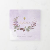 バプテーム,ラヴァンドレクールヌドゥフェイラーゲアクアレレ 三つ折り招待状 (カバー)