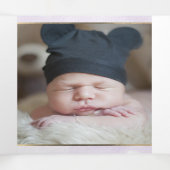 バプテーム，ラヴァンドレクールヌドゥフェイラーゲアクアレレ 三つ折り招待状 (内部中)