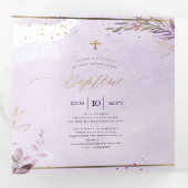 バプテーム,ラヴァンドレクールヌドゥフェイラーゲアクアレレ 三つ折り招待状 (内部最初)