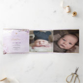 バプテーム,ラヴァンドレクールヌドゥフェイラーゲアクアレレ 三つ折り招待状 (内部)