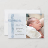 バプテ感謝していィスキミは青い十字を水色にする 招待状 (正面)