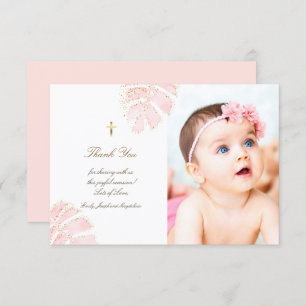 バプテ感謝していィスキミ水の色のパーム葉グリッター 招待状