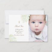 バプテ感謝していィスユパーム葉グリッター 招待状 (正面)