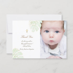 バプテ感謝していィスユパーム葉グリッター 招待状