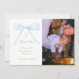 バプテ感謝していスの写真は青い弓 招待状