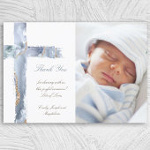 バプテ感謝していマスは青い十字架を塗る 招待状