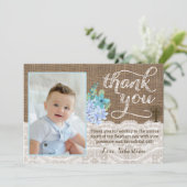 バプテ素朴ィスマ写真、男の子に対して感謝、7時間365日 サンキューカード (スタンド正面)