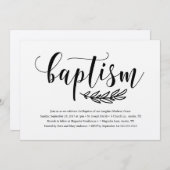 バプテ素朴ィス招待状 招待状 (正面/裏面)