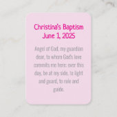 バプテ賛美ス祈りの言葉カード コーリングカード (裏面)