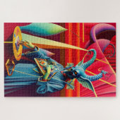 バプホメットが餌をとるファンタジー ジグソーパズル (横)