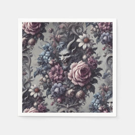 バプホメットのブーケ – ゴシックフローラ スタンダードカクテルナプキン