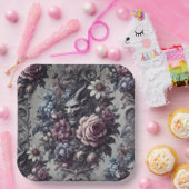 バプホメットのブーケ – ゴシックフローラ ペーパープレート (パーティー)