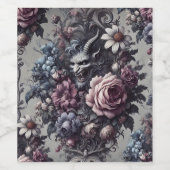 バプホメットのブーケ – ゴシックフローラ ワインラベル (シングルラベル)