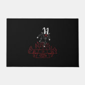 バプホメットサタニックヤギペンタグラムゴシッククロウマンズ ドアマット (正面)