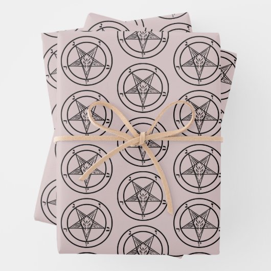 バプホメットペンタグラムサタンラッピング紙シート ラッピングペーパーシート (インサイチュ)