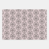 バプホメットペンタグラムサタンラッピング紙シート ラッピングペーパーシート (正面)