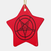 バプホメットペンタグラムサタン セラミックオーナメント (左)
