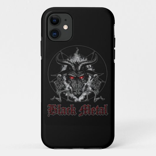 バプホメットペンタグラムブラックメタル Case-Mate iPhoneケース (裏面)