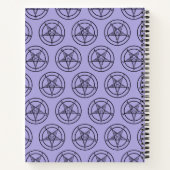 バプホメットペンタグラムラベンダーサタン ノートブック (裏面)