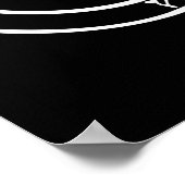 バプホメット逆ペンタグラムヤギのサタンのロゴ ポスター (角)