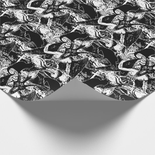 バプホメット・ゴシック・ラヴェンスと猫 ラッピングペーパー (角)