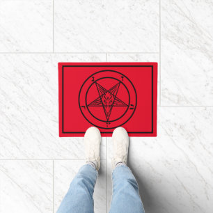 バプホメットPentagram Satanic Doormat ドアマット