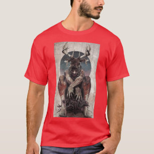 バプホメットSatanistヤギSatanic Dark Art Evil 666 Tシャツ