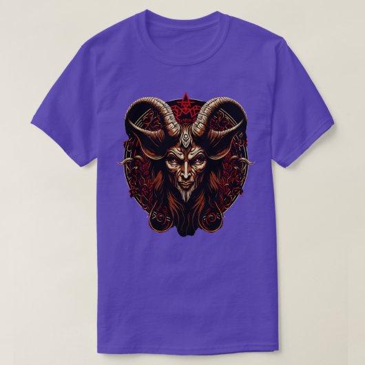 バプホメドモンサタンゴシックルシファー Tシャツ (デザイン正面)