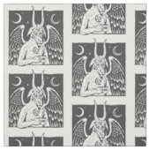 バプメットpentagram moon coffee demon white ファブリック (見本)