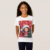 バベイガールtシャツクリスマデザイン tシャツ (正面フル)