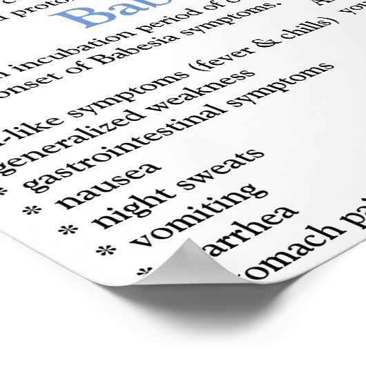 バベシア情報ファクトシートポスター ポスター (角)