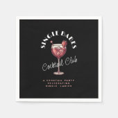 バベス独身のバレンタインデーパーティーピンクカクテル スタンダードカクテルナプキン (正面)