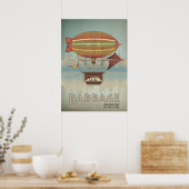 バベッジバイエアシップSteampunk Vintage Travel ポスター (キッチン)
