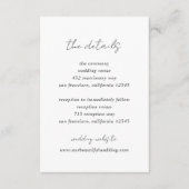 バベットミニマルモダン結婚リスト エンクロージャーカード (正面)