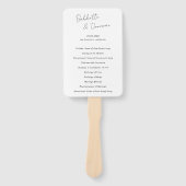 バベットミニマルモダン結婚式 プログラム ハンドファン (正面)