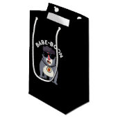 バベブーンおもしろいアニマルモンキーバブーンプンダークBG スモールペーパーバッグ (正面アングル)