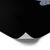 バベブーンおもしろいアニマルモンキーバブーンプンダークBG ポスター (角)