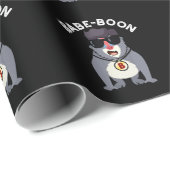 バベブーンおもしろいアニマルモンキーバブーンプンダークBG ラッピングペーパー (ロールコーナー)