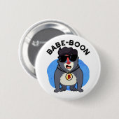 バベブーンおもしろいアニマルモンキーバブーンプン 缶バッジ (正面&裏面)