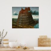 バベルのリトルタワーby Pieter Bruegel the Elder ポスター (キッチン)