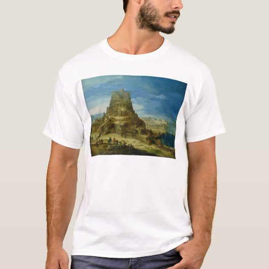 バベルの塔の建物 Tシャツ (正面)